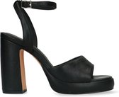 Sacha - Dames - Zwarte platform sandalen met hak - Maat 38