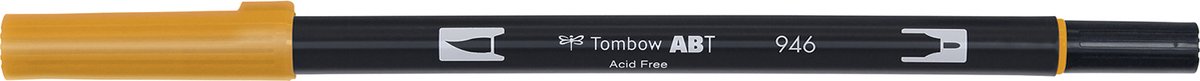 Tombow Brush pen - ABT 946 - Dual Brushpen - Gold ochre - Oranje — afbeelding 3