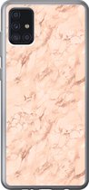 Convient pour coque Samsung Galaxy A52 5G - Impression marbrée - Or rose - Motifs - Luxe - Coque de téléphone en Siliconen