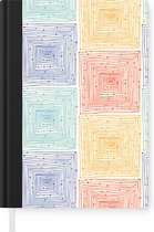 Notitieboek - Schrijfboek - Labyrint - Pastel - Stippen - Patroon - Notitieboekje klein - A5 formaat - Schrijfblok