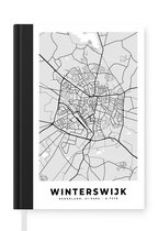 Notitieboek - Schrijfboek - Stadskaart - Winterswijk - Grijs - Wit - Notitieboekje klein - A5 formaat - Schrijfblok - Plattegrond