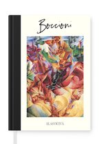 Notitieboek - Schrijfboek - Kunst - Schilderij - Umberto Boccioni - Elasticità - Notitieboekje klein - A5 formaat - Schrijfblok