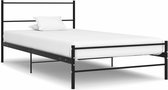 vidaXL - Bedframe - metaal - zwart - 100x200 - cm