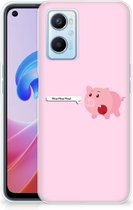 Siliconen Hoesje OPPO A96 | OPPO A76 GSM Hoesje Pig Mud