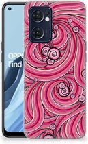 Back Case TPU Siliconen Hoesje OPPO Reno 7 5G | Find X5 Lite Smartphone hoesje Swirl Pink