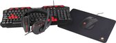 Deltaco Gaming 4-in-1 Gaming Kit incl. Headset, Keyboard, Mouse, Mousepad - French/Belgium Azerty Layout