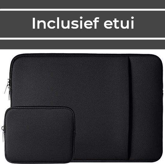 Laptop sleeve 17 inch + Etui (Laptophoes) zwart van ZEDAR® | bol.com