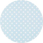 Toile cirée MixMamas Round - Ø 140 cm - Large Dot - Bleu Clair / Blanc