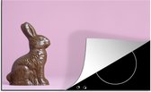 KitchenYeah® Inductie beschermer 80.2x52.2 cm - Chocolade paashaas - Kookplaataccessoires - Afdekplaat voor kookplaat - Inductiebeschermer - Inductiemat - Inductieplaat mat