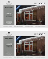 Set de 2 guirlandes lumineuses glaçon avec 180 lumières blanc brillant 360 x 60 cm - Lumières glaçons d'éclairage de Éclairage de Noël