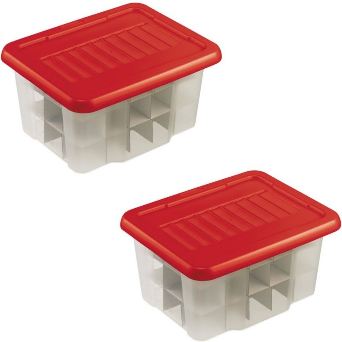 Boîte de rangement avec couvercle Transparent Plastique 21,5 x 8 x 14, –  Sapin Belge
