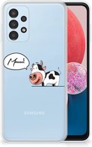 Foto hoesje Geschikt voor Samsung Galaxy A13 4G Telefoon Hoesje Gepersonaliseerd Cadeau Cow