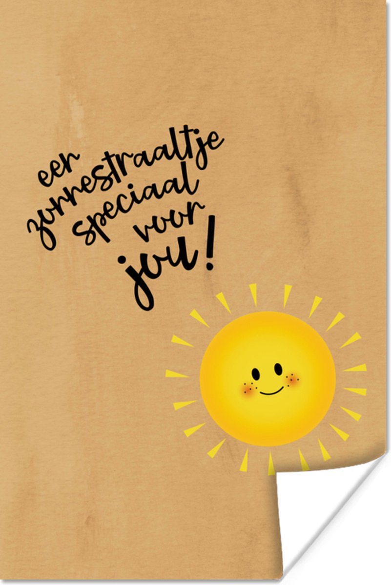 Poster Beterschap - Quote - Zon - 60x90 cm