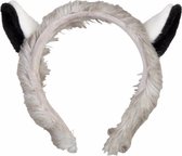 Bandeau peluche singe lémurien avec oreilles15 cm