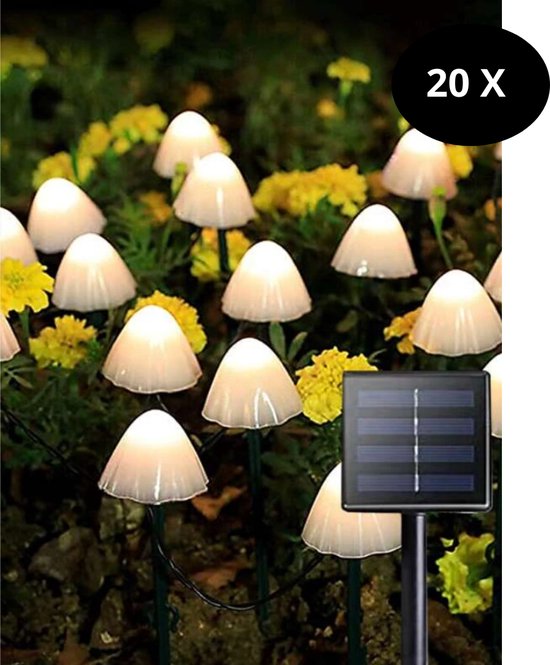 Cynergie - Tuinverlichting Op Zonneenergie - 20 x led lampen - Solar  Lampjes met... | bol.com