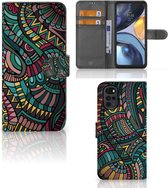 GSM Hoesje Motorola Moto G22 Flip Case Aztec
