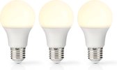 Nedis LED-Lamp E27 - A60 - 8.0 W - 806 lm - 2700 K - Warm Wit - Retrostijl - Frosted - 3 Stuks