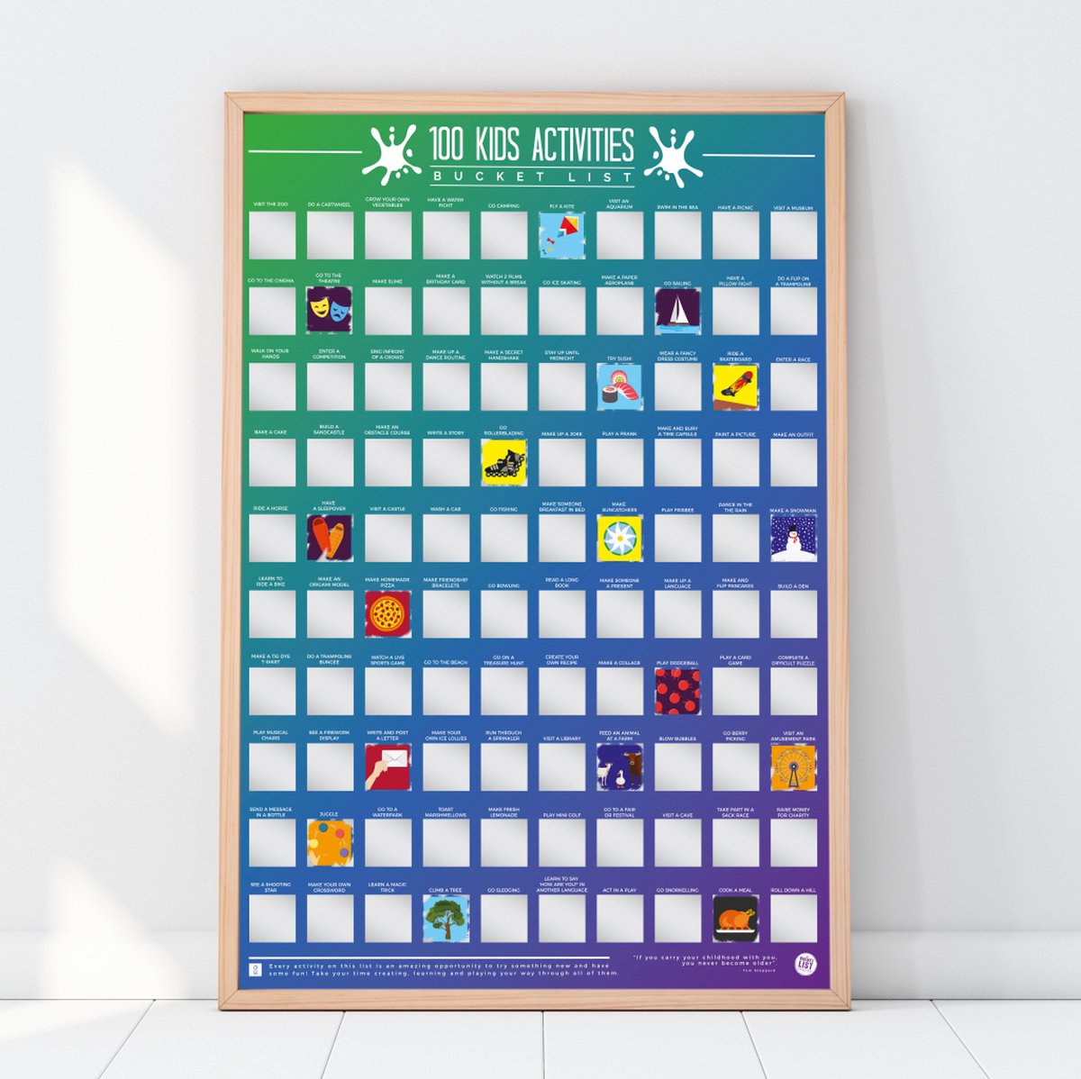 Gift Republic Bucketlist Scratch Poster - 100 Kinder Activiteiten