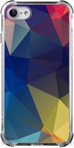 Telefoon Hoesje iPhone SE 2022/2020 | iPhone 8/7 Hoesje maken met transparante rand Polygon Dark