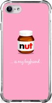 Silicone Hoesje iPhone SE 2022/2020 | iPhone 8/7 Telefoonhoesje  met doorzichtige rand Nut Boyfriend