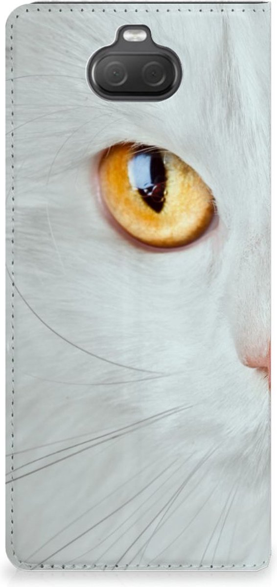 Sony Xperia 10 Hoesje maken Witte Kat