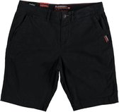 Superdry zacht zwart slim fit chino short stretch twill katoen - maat W28