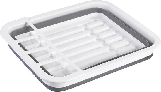 WENKO Egouttoir pour vaisselle pliable blanc, ve…