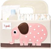 3 Sprouts - Diaper Caddy - Pink Elephant