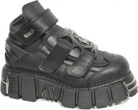 New Rock Lage schoenen -41 Shoes- M-285-S1 Zwart/Zilverkleurig