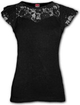 Spiral Top -M- GOTHIC ELEGANCE Zwart