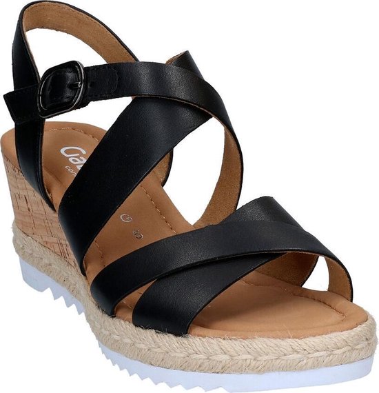 Gabor Comfort sandalen met sleehak zwart - Maat 37 | bol.com