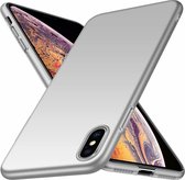 geschikt voor Apple iPhone Xs Max ultra thin case - zilver + glazen screen protector