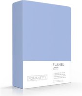 Romanette - Flanel - Laken - Lits-jumeaux - 240x260 cm - Blauw