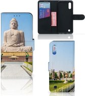 Geschikt voor Samsung Galaxy M10 Flip Cover Boeddha