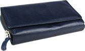 Massi Miliano Dames Portemonnee - 17.5x9.5 cm - Blauw
