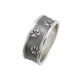 Zilveren wolvensporen ring 21.5mm