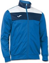 Joma Crew Polyesterjack - Royal / Marine / Wit | Maat: XS (164)