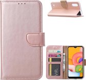 Xssive Hoesje voor Samsung Galaxy A01 - Book Case - Rose Goud