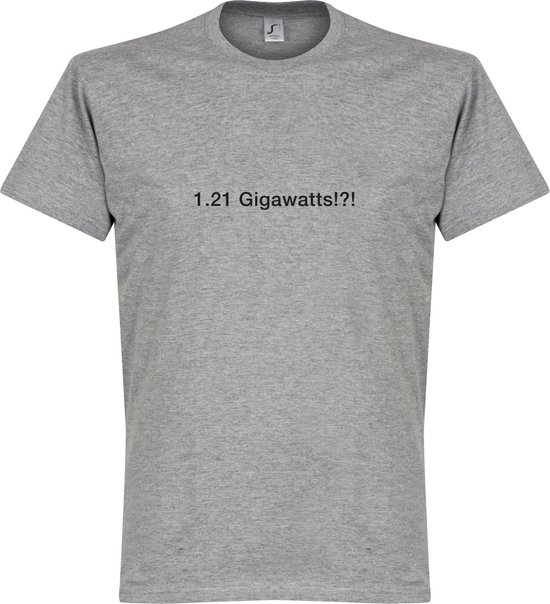 Foto: 1 21 gigawatts t shirt grijs xxl