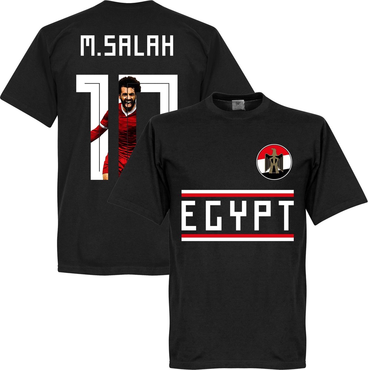 Egypt M. Salah 10 Gallery Team T-Shirt - Zwart - XS