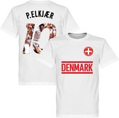Denemarken P. Elkjaer 10 Gallery Team T-Shirt - Wit - S