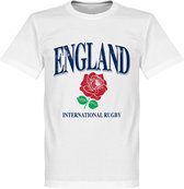 Engeland Rose International Rugby T-shirt - Wit - 5XL