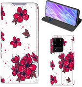 Geschikt voor Samsung Galaxy S20 Ultra Smart Cover Blossom Rood