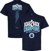City Back to Back Champions Squad T-Shirt - Navy - S
