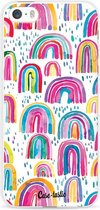 Casetastic Apple iPhone 5 / iPhone 5S / iPhone SE Hoesje - Softcover Hoesje met Design - Sweet Candy Rainbows Print