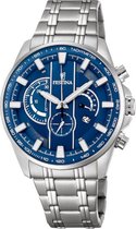 Festina F6866/2 Chrono sport Chronograaf - Polshorloge - Staal - Zilverkleurig - Ø 45mm