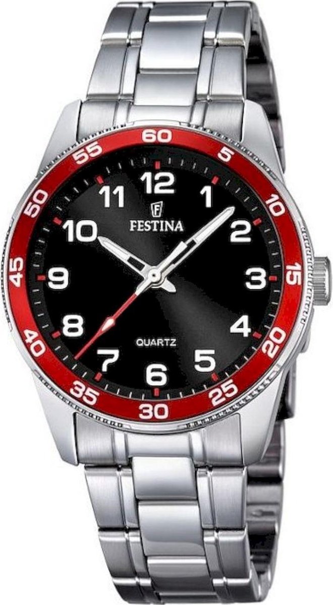 Festina F16905-3 Junior - Horloge- Staal - Zilverkleurig - 34 mm
