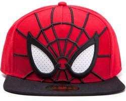 Marvel SpiderMan - 3D Mesh Eyes Snapback Pet - Rood/Zwart