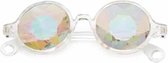 Freaky Glasses® | Basic caleidoscoop bril transparant | small flower