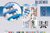 SHOEPS 8 Blue Mix - elastische veters